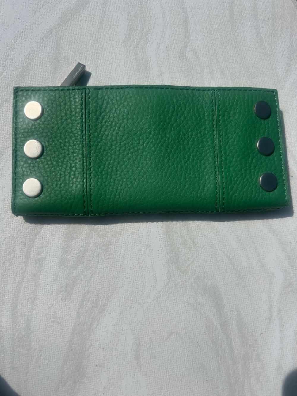 Hammitt 110 North pebble Kelly leather green slim leather Wallet - Picture 3 of 4